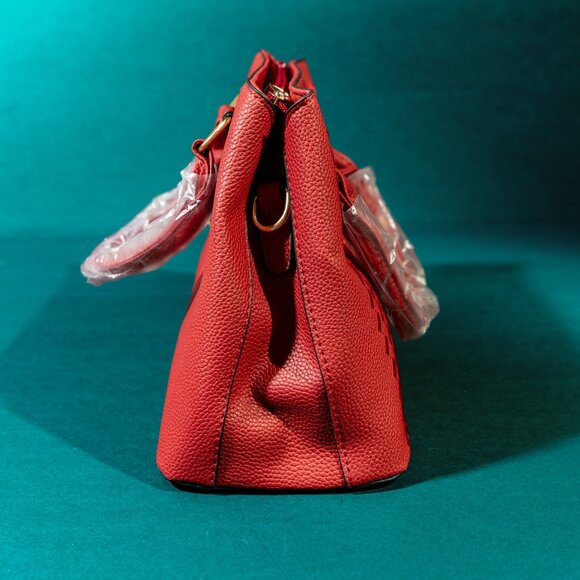 Verano Hill Florence Embroidered Bag Red Vegan Leather NWOT - Picture 4 of 6